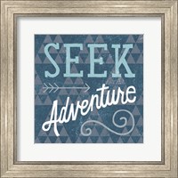 Framed Mod Triangles Seek Adventure Blue