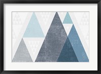 Framed Mod Triangles I Blue