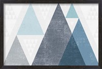 Framed Mod Triangles I Blue