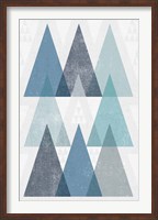 Framed Mod Triangles IV Blue
