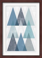 Framed Mod Triangles IV Blue