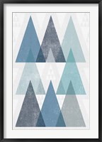 Framed Mod Triangles IV Blue