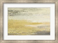 Framed Siena Abstract Yellow Gray Landscape