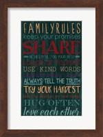 Framed Spice Family Rules I
