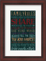 Framed Spice Family Rules I