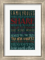 Framed Spice Family Rules I