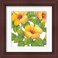Framed Watercolor Hibiscus III