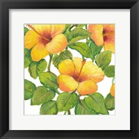 Framed Watercolor Hibiscus III