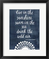 Sun Quote I Framed Print