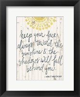 Framed Sun Quote III
