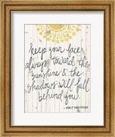 Framed Sun Quote III