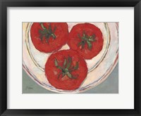Plate with Tomato Framed Print
