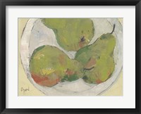 Framed Plate with Pear