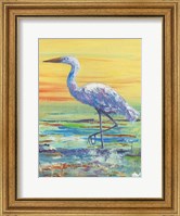 Framed Egret Sunset II