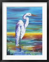 Framed Yellow Heron I