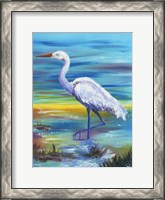 Framed Yellow Heron II