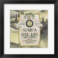 Olive Oil Labels I Framed Print