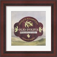 Framed Olive Oil Labels II
