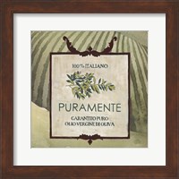 Framed Olive Oil Labels III