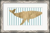 Framed Pin Stripe Whale I