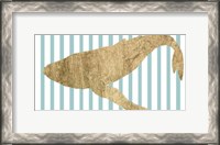 Framed Pin Stripe Whale II