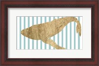 Framed Pin Stripe Whale II