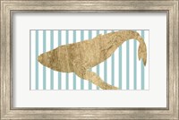 Framed Pin Stripe Whale II