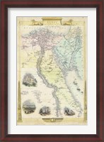 Framed Vintage Map of Egypt