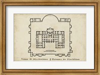 Framed Plan for the Baths of Diocletian