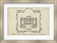Framed Plan for the Baths of Diocletian