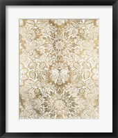 Baroque Tapestry in Gold II Framed Print