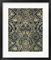 Framed Baroque Tapestry in Aged Indigo I