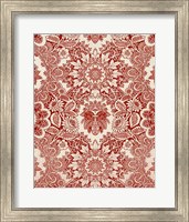 Framed Baroque Tapestry in Red I