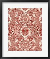Baroque Tapestry in Red I Framed Print