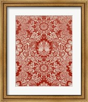 Framed Baroque Tapestry in Red II