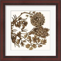 Framed Tapestry Floral IV