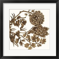 Framed Tapestry Floral IV