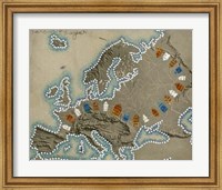 Framed Relief Map of Europe