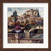 Framed Village By The Stream