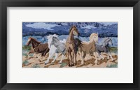Framed Stampeding Horses
