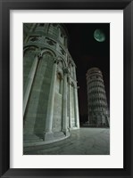Framed Leaning Tower of Pisa at Night