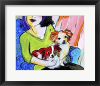 Framed Lady with Her Lap Dogs