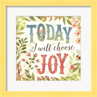 Framed Today I Will Choose Joy