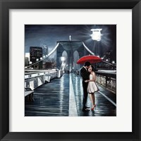 Framed Kissing on Brooklyn Bridge