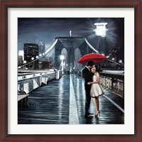 Framed Kissing on Brooklyn Bridge