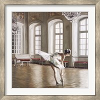 Framed Rehearsing Ballerina