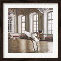 Framed Rehearsing Ballerina