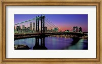 Framed Manhattan Bridge and Skyline (detail)