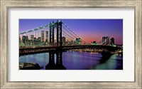 Framed Manhattan Bridge and Skyline (detail)