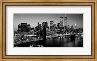 Framed Brooklyn Bridge, NYC BW Pano